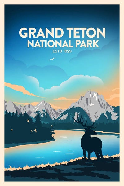 Mountain Sunrises & Sunsets: Grand Teton National Park by Studio Inception