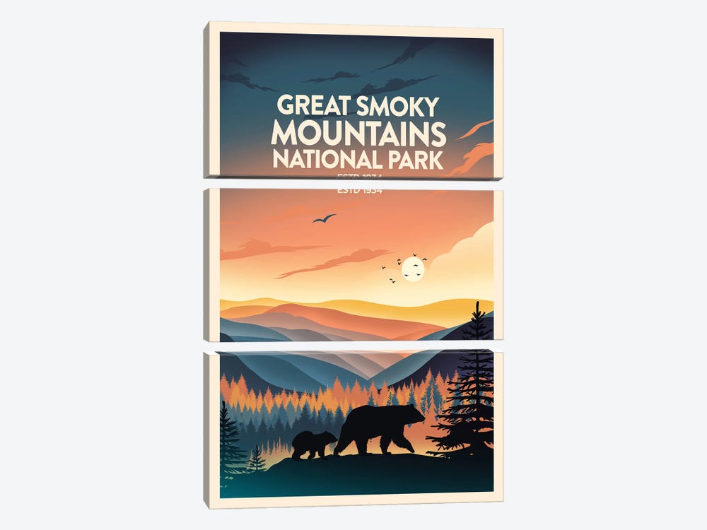 Great Smoky Mountains National Park by Studio Inception 3-piece Canvas Art Print