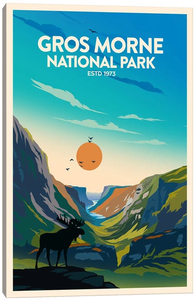Gros Morne National Park Canvas Art Print - National Parks Travel Posters