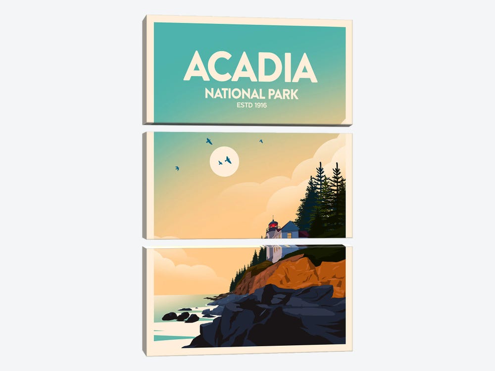 Acadia National Park by Studio Inception 3-piece Canvas Print