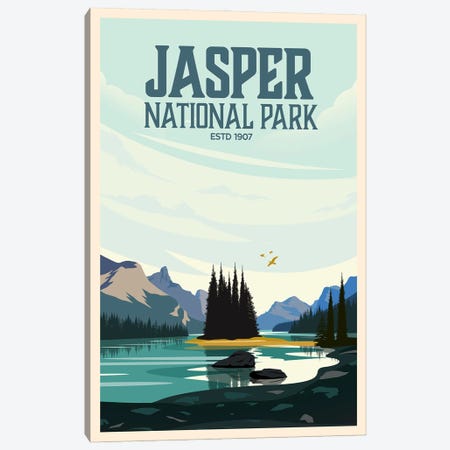 Jasper National Park Canvas Print #SIC21} by Studio Inception Canvas Wall Art