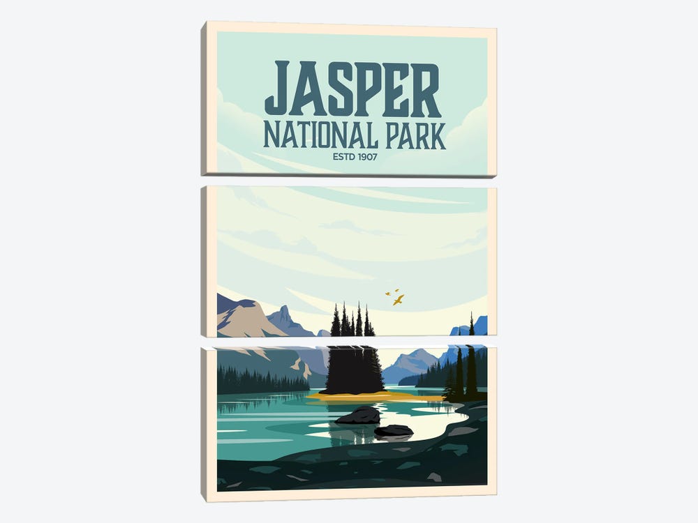 Jasper National Park by Studio Inception 3-piece Canvas Wall Art