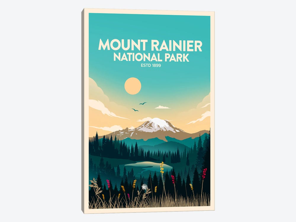Mount Rainier National Park by Studio Inception 1-piece Canvas Print