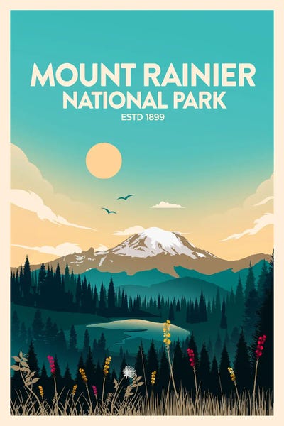 Mountain Sunrises & Sunsets: Mount Rainier National Park by Studio Inception