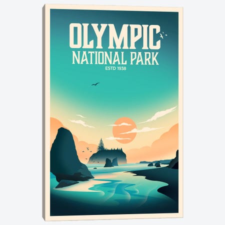 Olympic National Park Canvas Print #SIC25} by Studio Inception Art Print