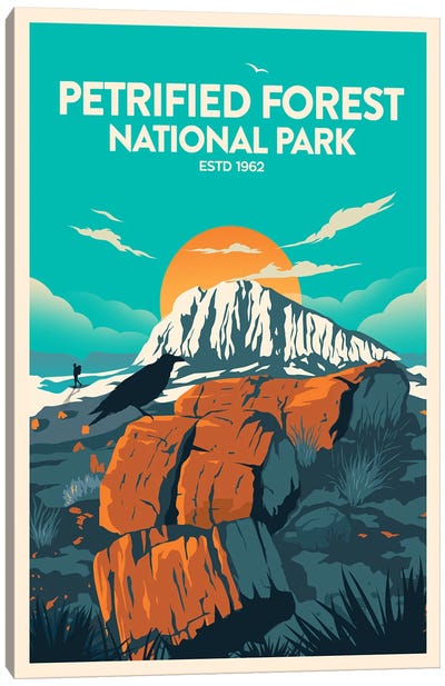Petrified Forest National Park Canvas Art Print - National Parks Travel Posters