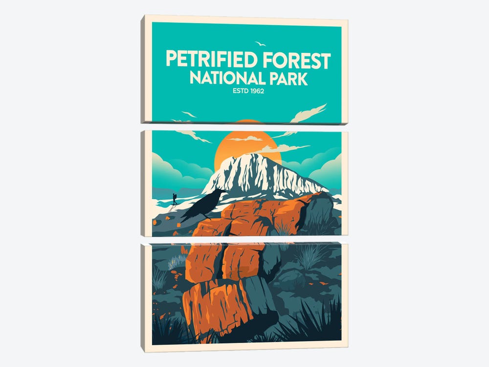 Petrified Forest National Park by Studio Inception 3-piece Canvas Print