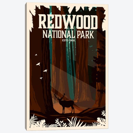 Redwood National Park Canvas Print #SIC28} by Studio Inception Canvas Artwork