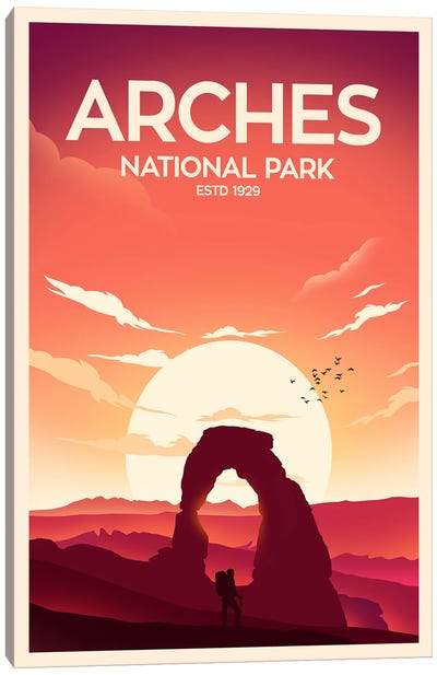 Arches National Park Canvas Art Print - Delicate Arch