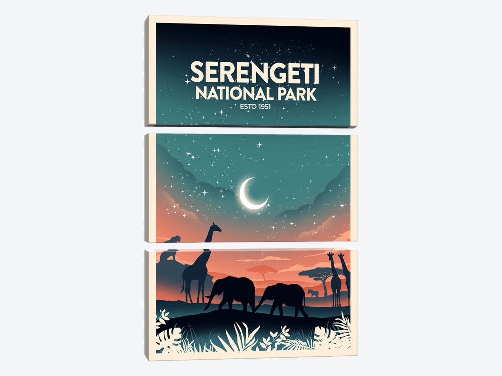 Serengeti National Park by Studio Inception 3-piece Canvas Artwork