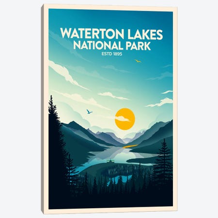 Waterton Lakes National Park Canvas Print #SIC34} by Studio Inception Canvas Wall Art