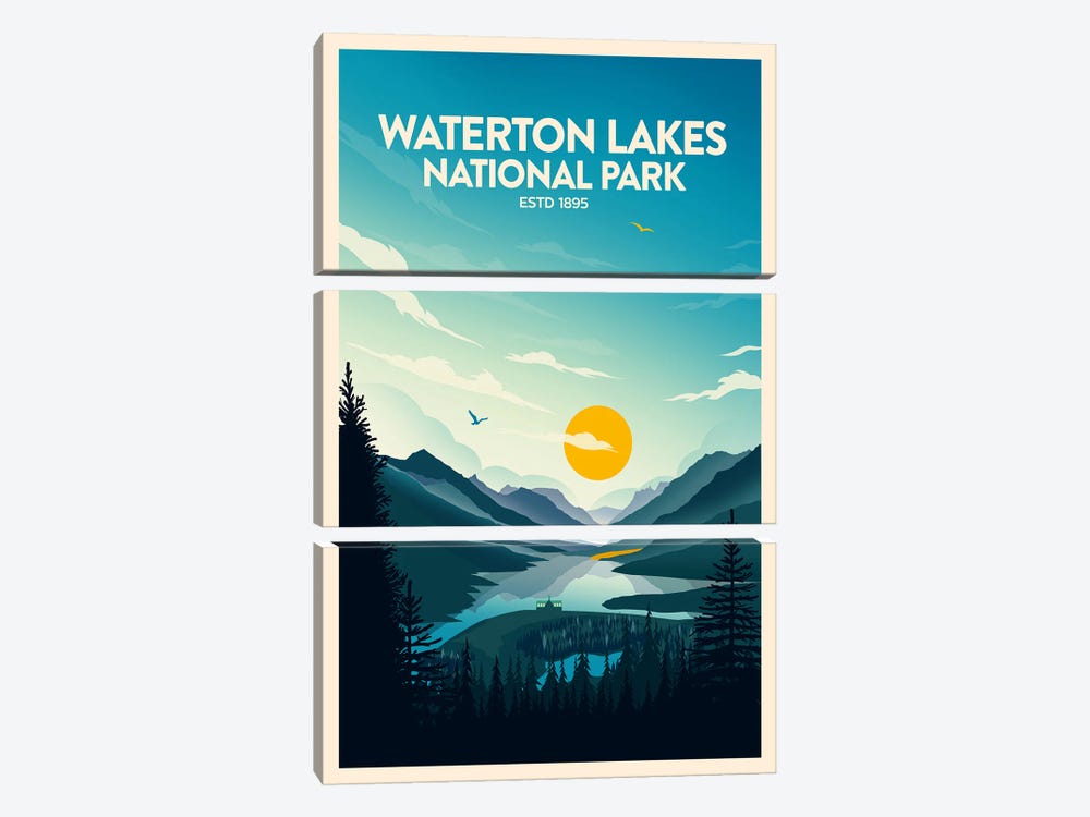 Waterton Lakes National Park by Studio Inception 3-piece Canvas Art