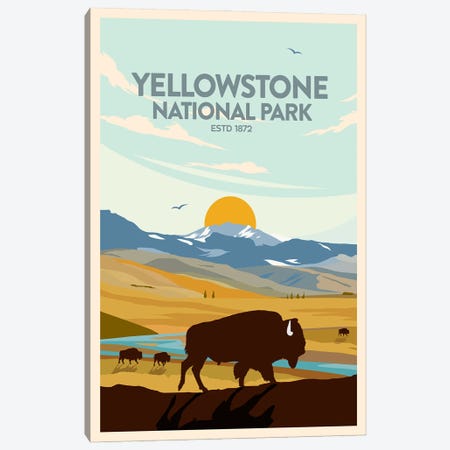 Yellowstone National Park Canvas Print #SIC35} by Studio Inception Canvas Artwork