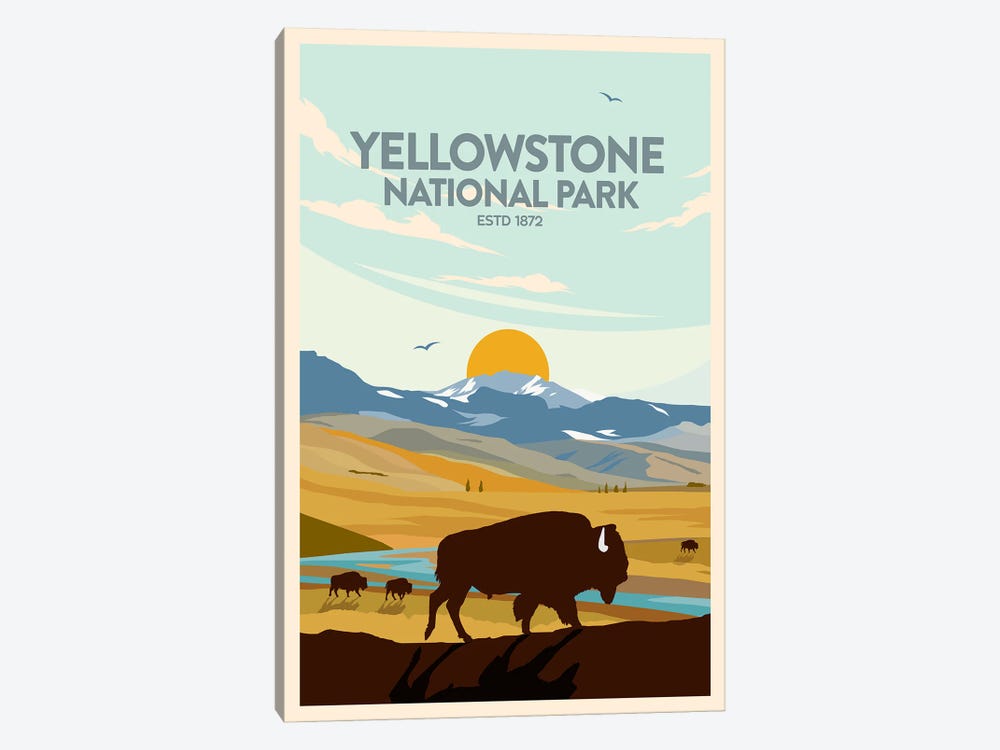 Yellowstone National Park by Studio Inception 1-piece Canvas Art Print