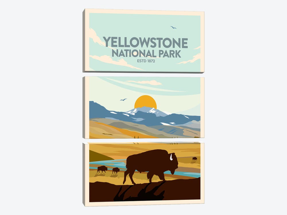 Yellowstone National Park by Studio Inception 3-piece Art Print