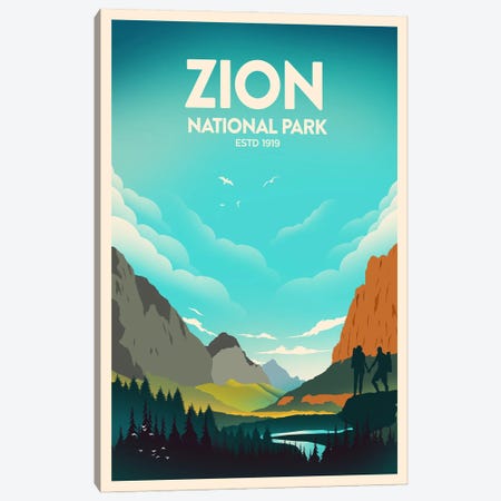 Zion National Park Canvas Print #SIC38} by Studio Inception Canvas Print