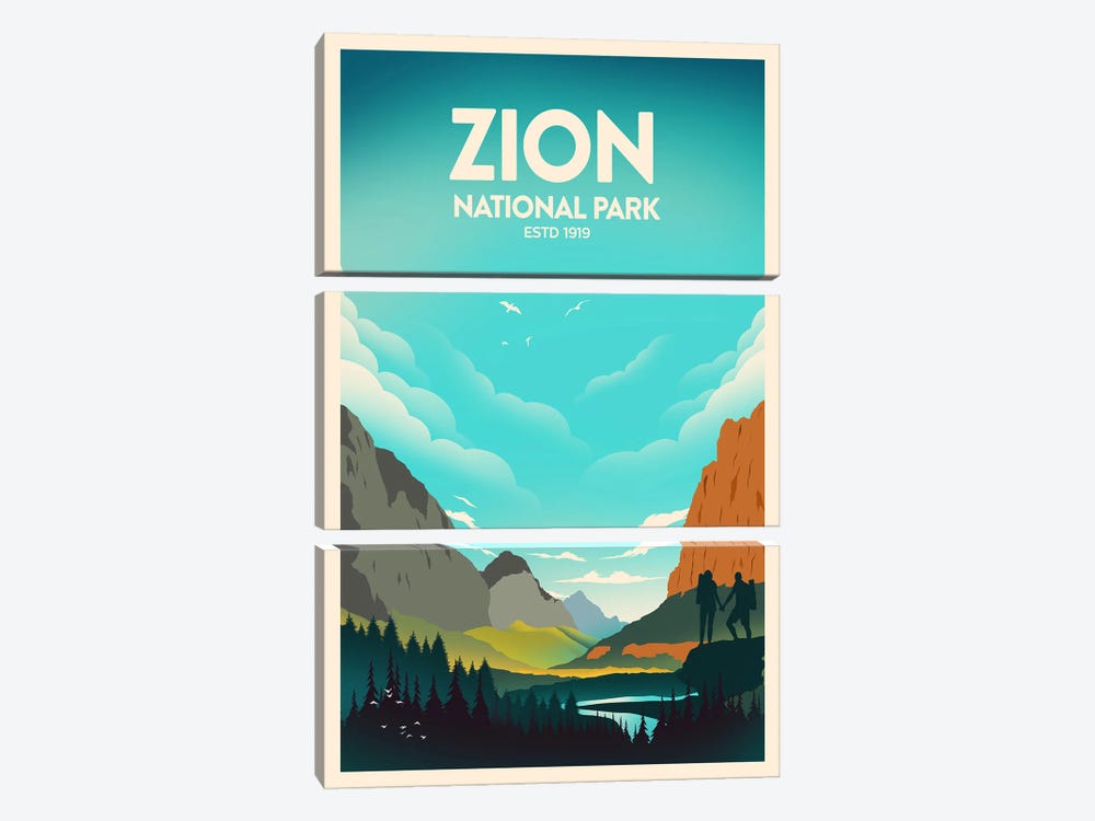 Zion National Park by Studio Inception 3-piece Canvas Artwork