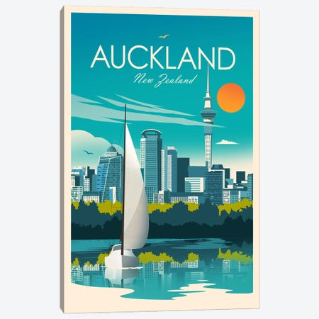 Auckland Canvas Print #SIC42} by Studio Inception Canvas Art