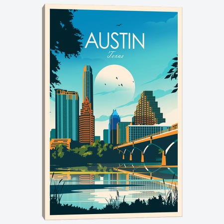 Austin Canvas Print #SIC43} by Studio Inception Canvas Wall Art