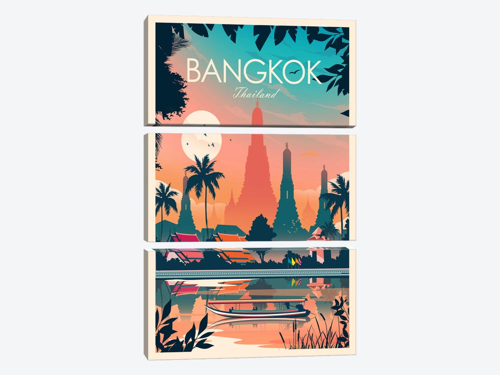 Bangkok by Studio Inception 3-piece Canvas Art