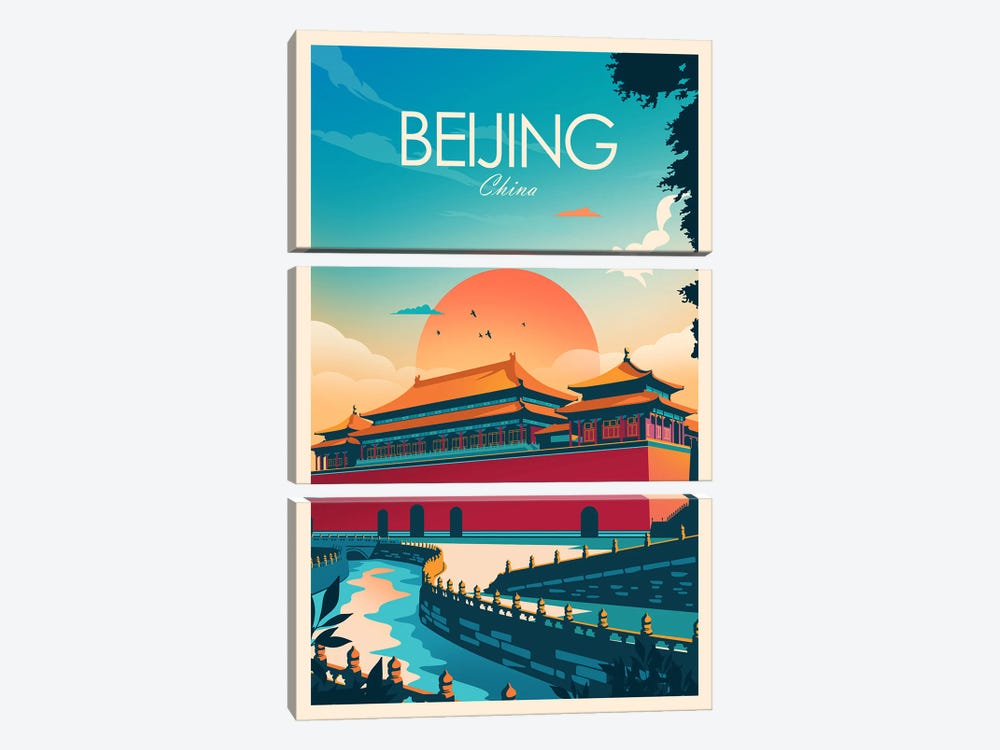 Beijing by Studio Inception 3-piece Canvas Art