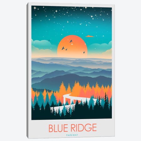 Blue Ridge Parkway Canvas Print #SIC49} by Studio Inception Canvas Artwork