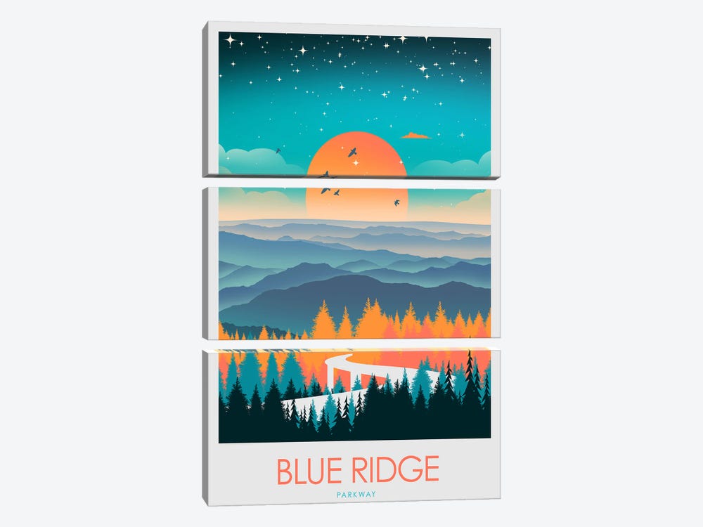 Blue Ridge Parkway by Studio Inception 3-piece Canvas Art