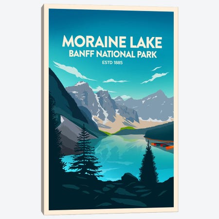 Moraine Lake Banff National Park Canvas Print #SIC4} by Studio Inception Canvas Art Print