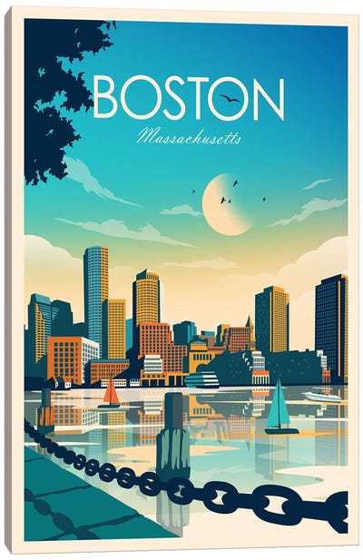 Boston Canvas Art Print - Studio Inception