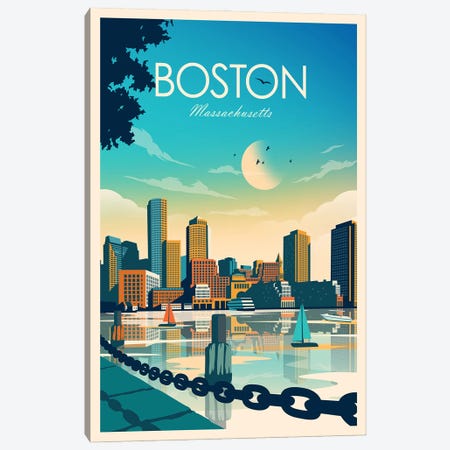 Boston Canvas Print #SIC50} by Studio Inception Canvas Print