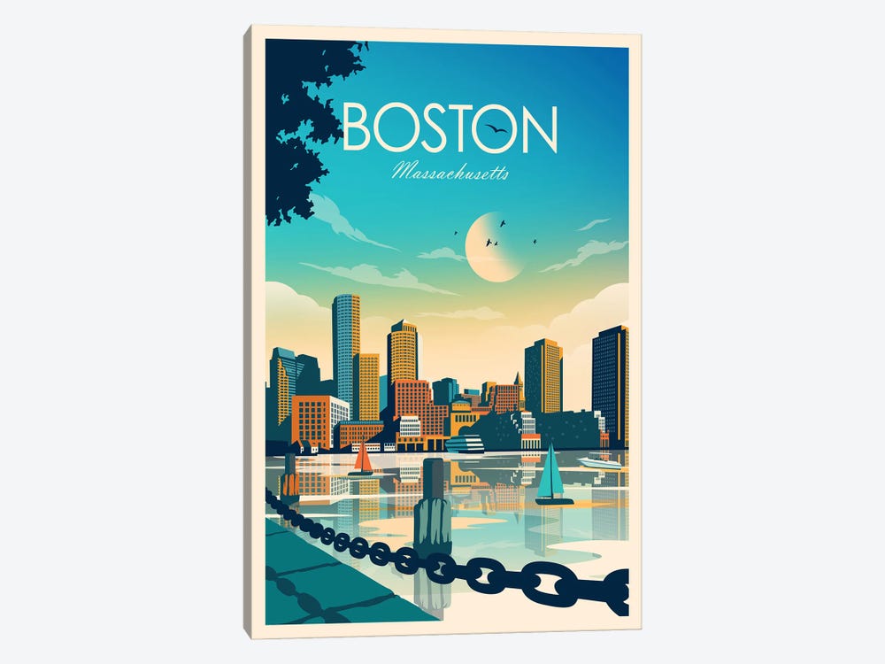 Boston by Studio Inception 1-piece Canvas Art