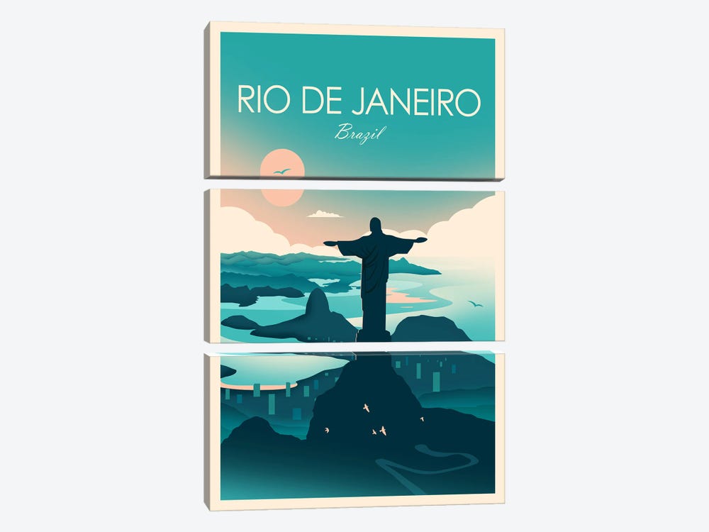 Rio De Janeiro by Studio Inception 3-piece Art Print