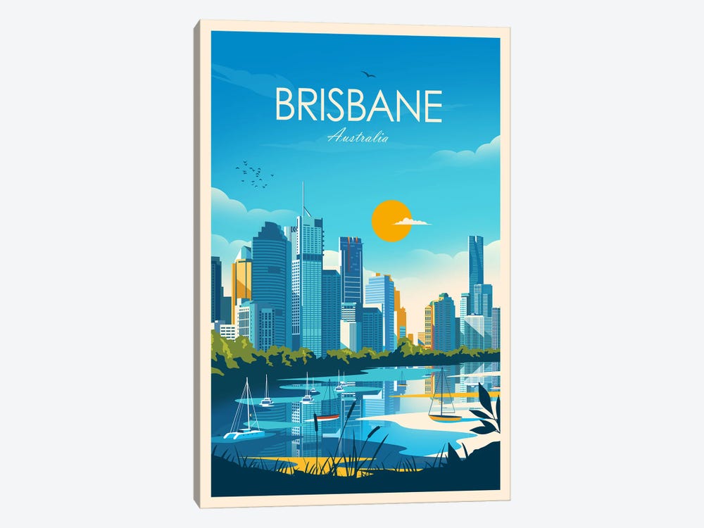 Brisbane by Studio Inception 1-piece Canvas Artwork