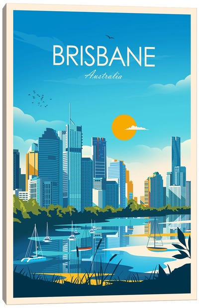 Brisbane Canvas Art Print - Australia Art