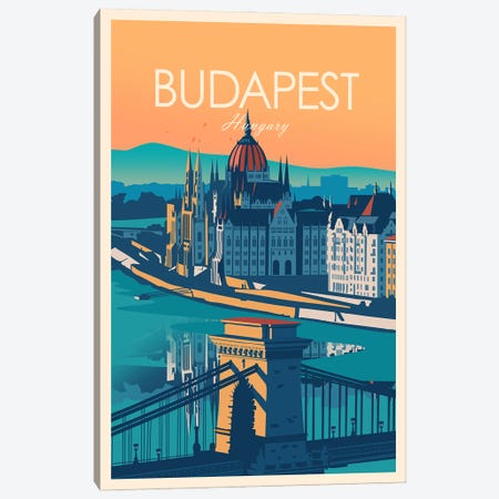 Budapest Canvas Print #SIC53} by Studio Inception Canvas Art Print