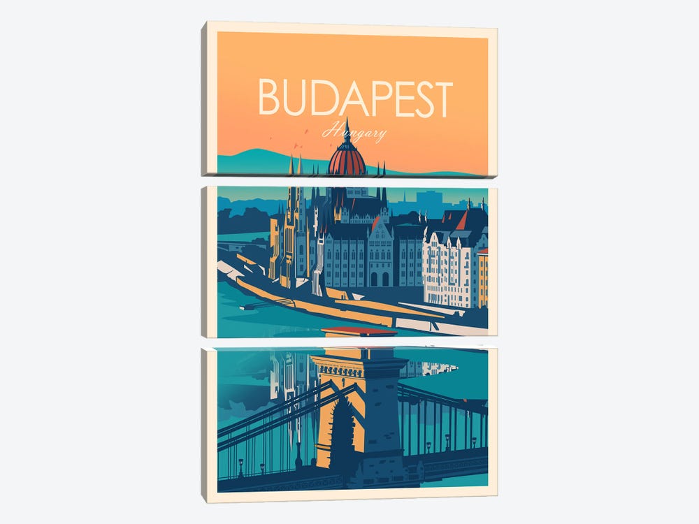 Budapest by Studio Inception 3-piece Art Print