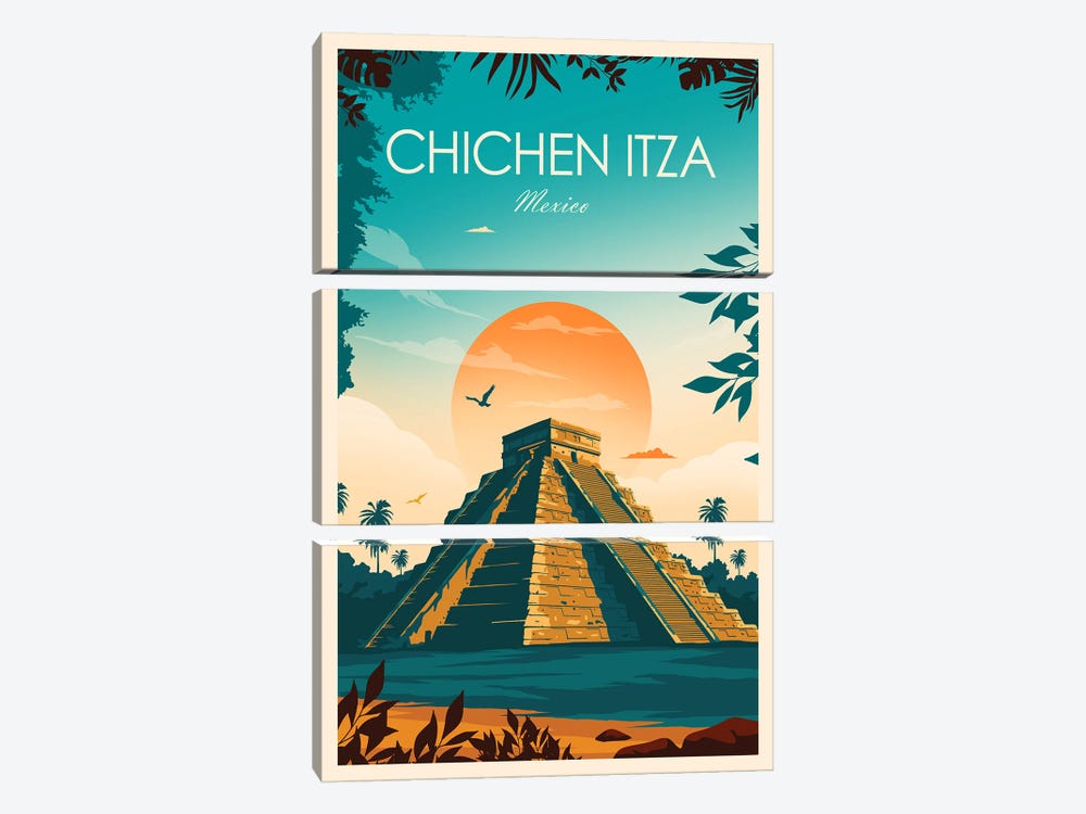 Chichen Itza by Studio Inception 3-piece Canvas Print