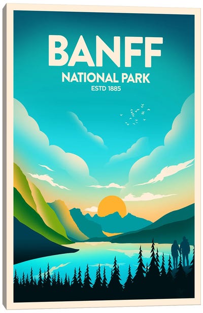Banff National Park Canvas Art Print - Mountain Sunrise & Sunset Art