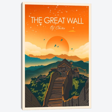 The Great Wall Of China Canvas Print #SIC65} by Studio Inception Art Print