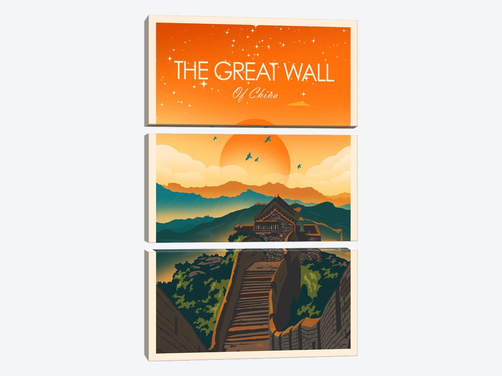 The Great Wall Of China by Studio Inception 3-piece Canvas Art