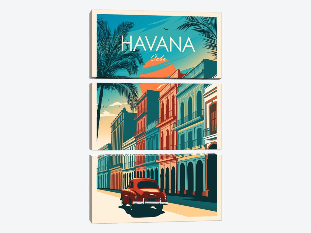 Havana by Studio Inception 3-piece Canvas Print