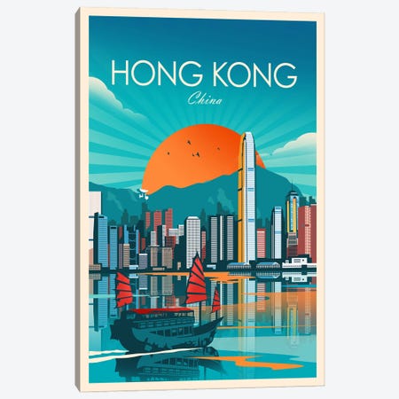 Hong Kong Canvas Print #SIC68} by Studio Inception Canvas Artwork