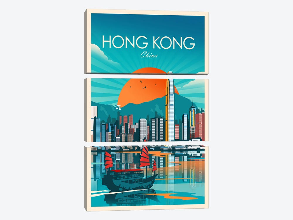 Hong Kong by Studio Inception 3-piece Art Print