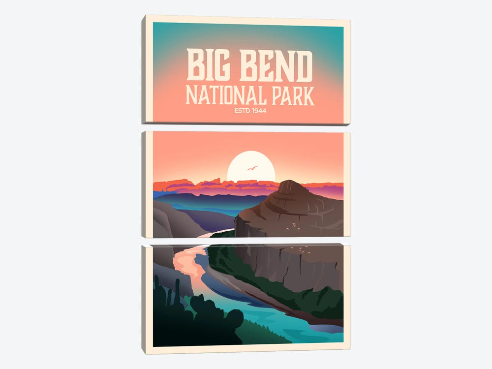 Big Bend National Park by Studio Inception 3-piece Canvas Artwork