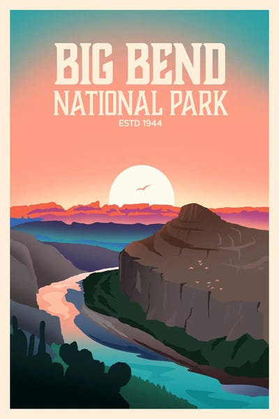 Large Scenic & Landscape Art - Canvas Prints: Big Bend National Park by Studio Inception