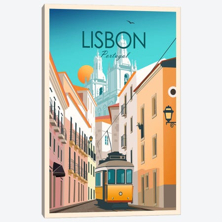 Lisbon Canvas Print #SIC74} by Studio Inception Canvas Artwork