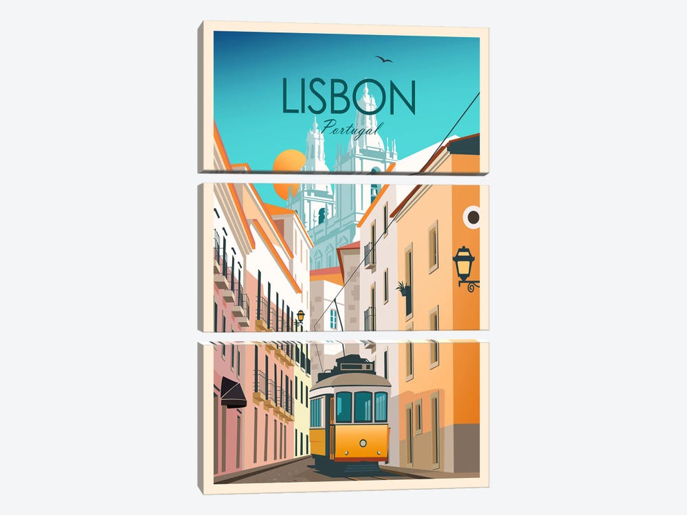 Lisbon by Studio Inception 3-piece Canvas Artwork