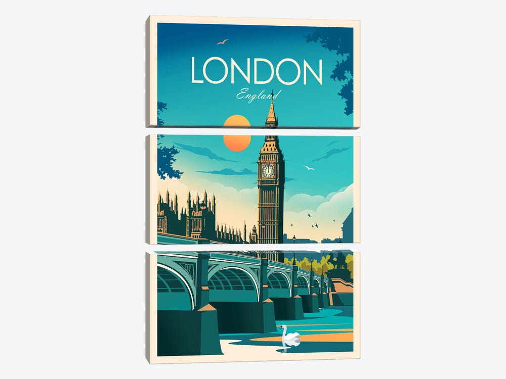 London by Studio Inception 3-piece Canvas Art Print