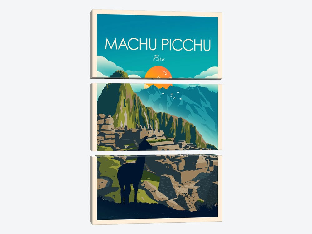 Machu Picchu by Studio Inception 3-piece Canvas Artwork