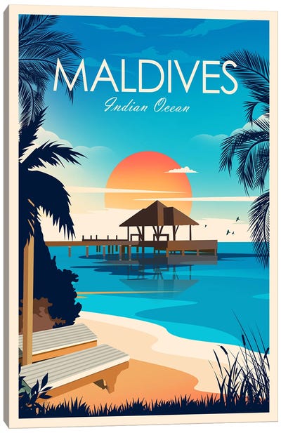Maldives Canvas Art Print - Studio Inception